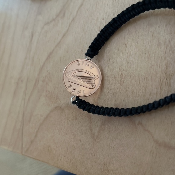From Ireland The Irish Lucky Penny Adjustable Cord Bracelet - Picture 4 of 5